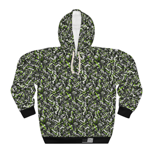 Graffiti Tech Fusion Bold Streetwear Fusion Pullover Hoodie - 8404 Design-53