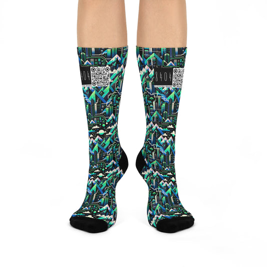 Digital Adventure Graphics Digital Explorer Cushioned Crew Socks - 8404 Design-55
