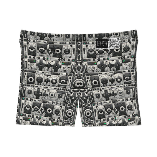 Tech Utility Aesthetics Tech-Forward Minimalism Women's Shorts - 8404 Design-60