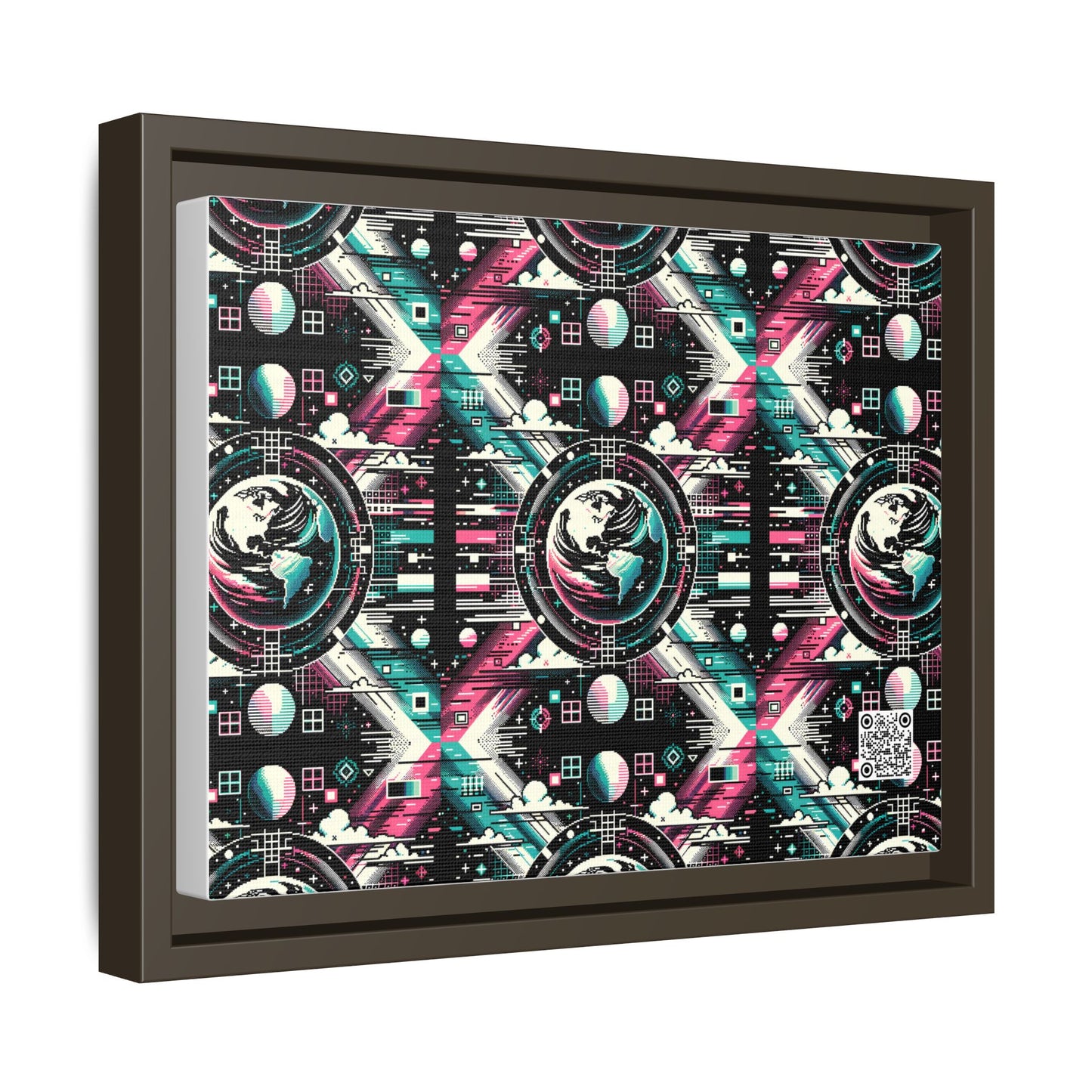 Digital Artistry Digital-native Streetwear Matte Canvas, Framed (multi-color) - 8404 Design-62 A