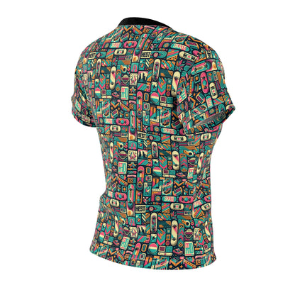 Skate Culture Revival Urban Retro Cool Women's Cut & Sew Tee - 8404 Design-61