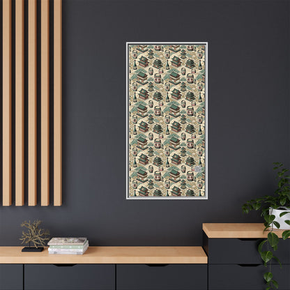 Cultural Artisanal Fusion Contemporary Cultural Elegance Matte Canvas, Framed (multi-Color) - 8404 Design-68 B