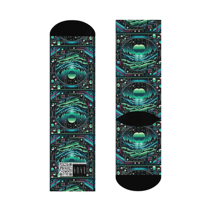 Digital Adventure Graphics Digital Explorer Cushioned Crew Socks - 8404 Design-59