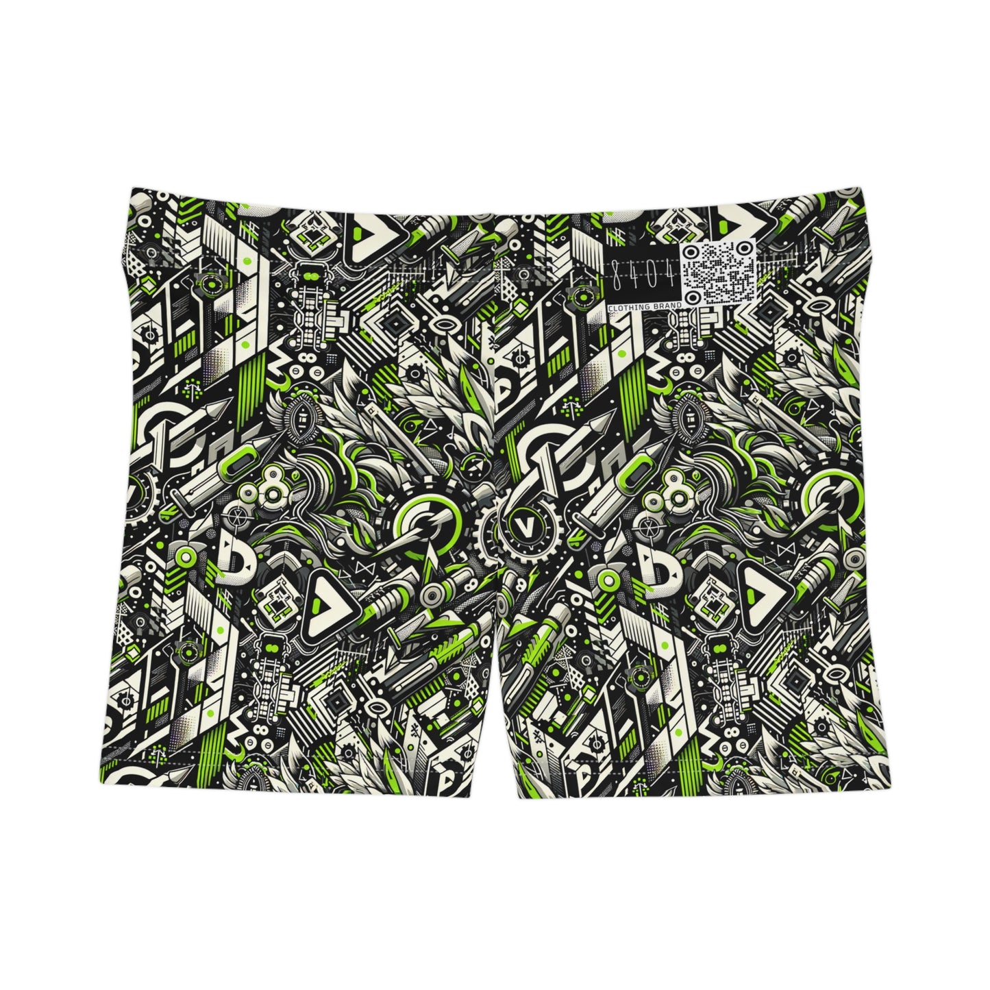 Graffiti Tech Fusion Bold Streetwear Fusion Women's Shorts - 8404 Design-59