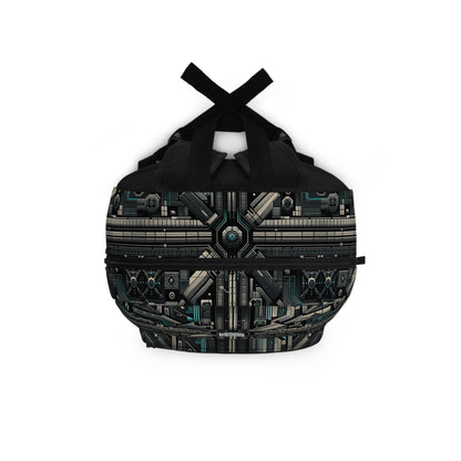 Tech Noir Futuristic Tech Aesthetic with a Dark Twist Backpack - 8404 Design-59