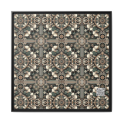 Cyber Garden Party Tech Garden Extravaganza Matte Canvas, Framed (multi-Color) - 8404 Design-66 A