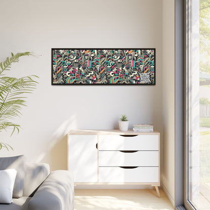 Digital Street Art Urban Street Style Matte Canvas, Framed (multi-color) - 8404 Design-74 B