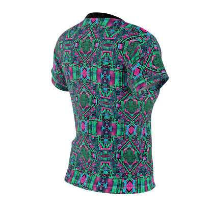 Digital Glitch Vibes Tech-Inspired Streetwear Women's Cut & Sew Tee - 8404 Design-71