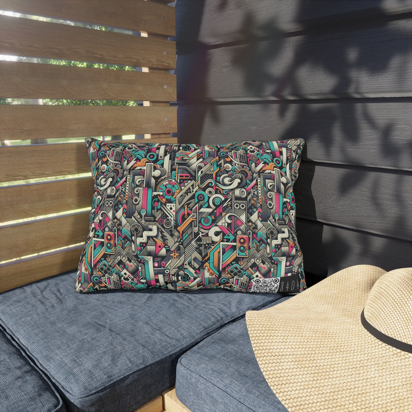 Digital Street Art Urban Street Style Outdoor Pillow - 8404 Design-74