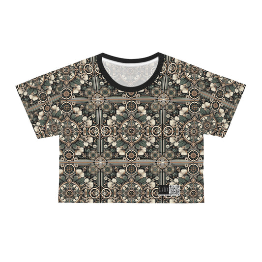 Cyber Garden Party Tech Garden Extravaganza Crop Tee - 8404 Design-66