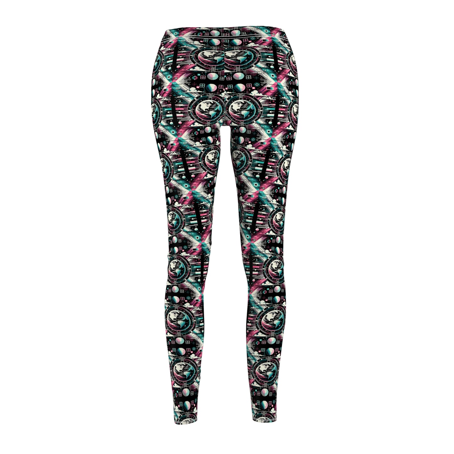 Digital Artistry Digital-native Streetwear Women's Cut & Sew Casual Leggings - 8404 Design-62
