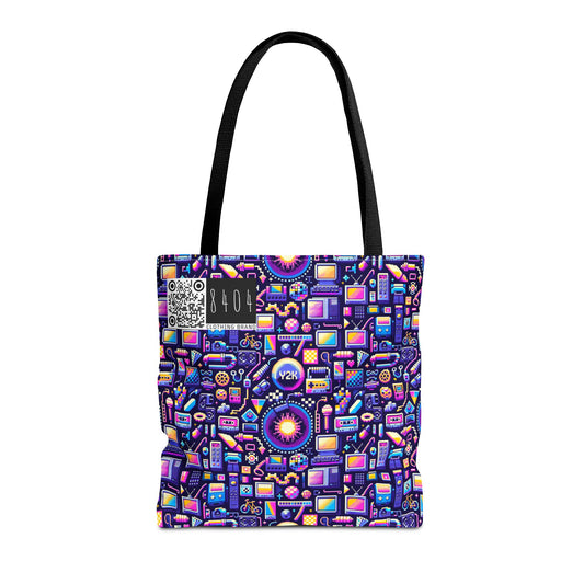 Digital Nostalgia Modern Retro Fusion Tote Bag - 8404 Design-64