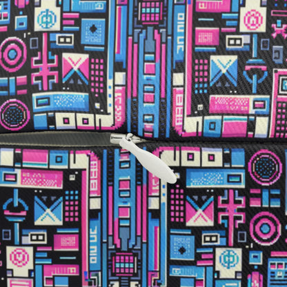 Digital Rebellion Youthful Streetwear with a Rebellious Digital Twist Spun Polyester Lumbar Pillow - 8404 Design-65 S