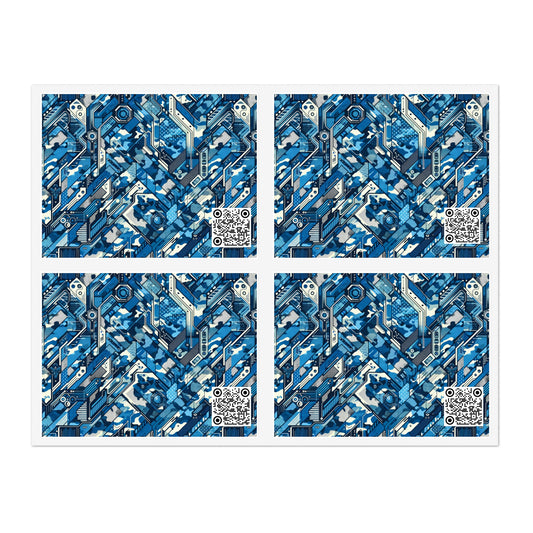 Tech Urban Camo Tech-Forward Streetwear With a Futuristic Military Edge Sticker Sheets - 8404 Design-39