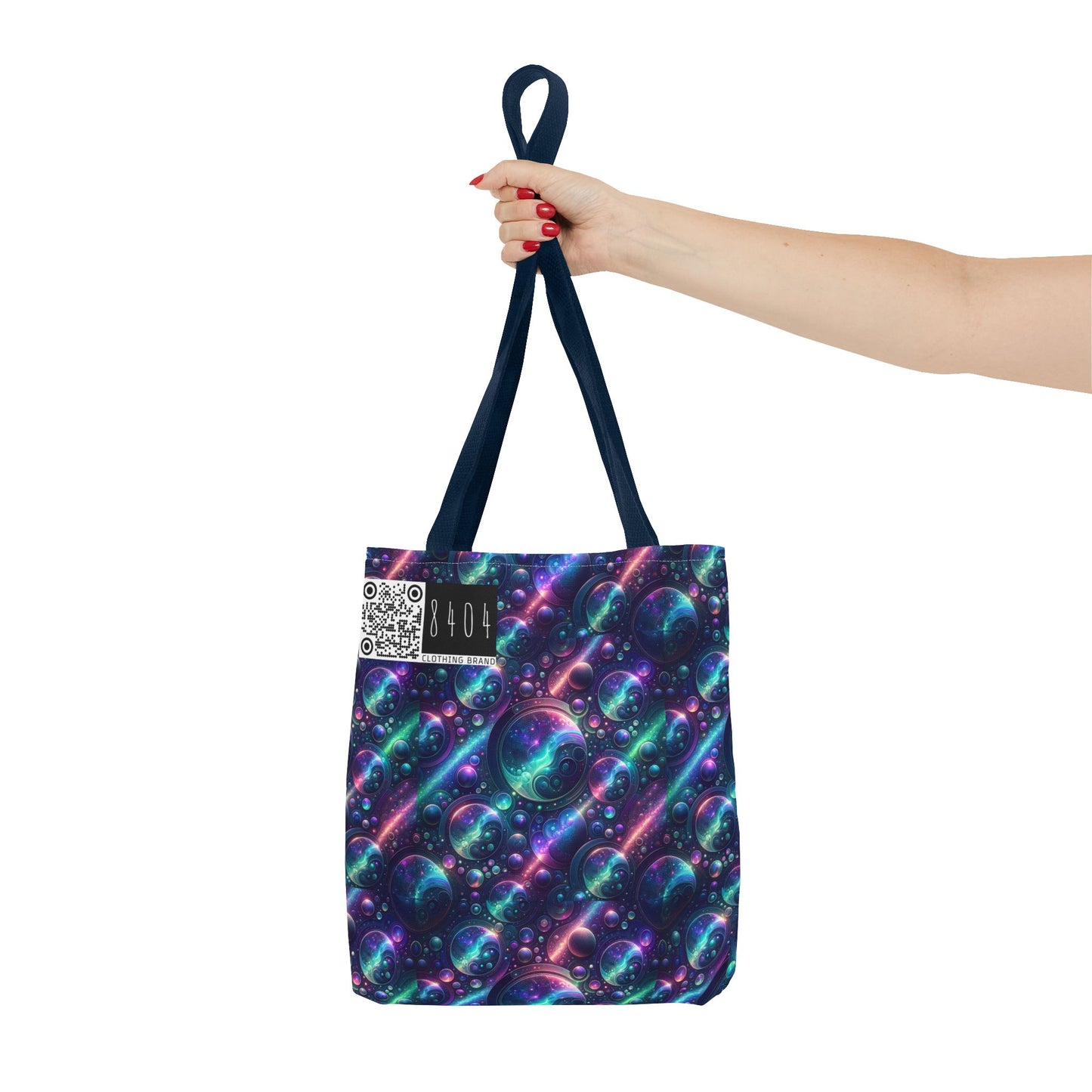 Iridescent Tech Fusion Tech-Forward Streetwear Tote Bag - 8404 Design-51