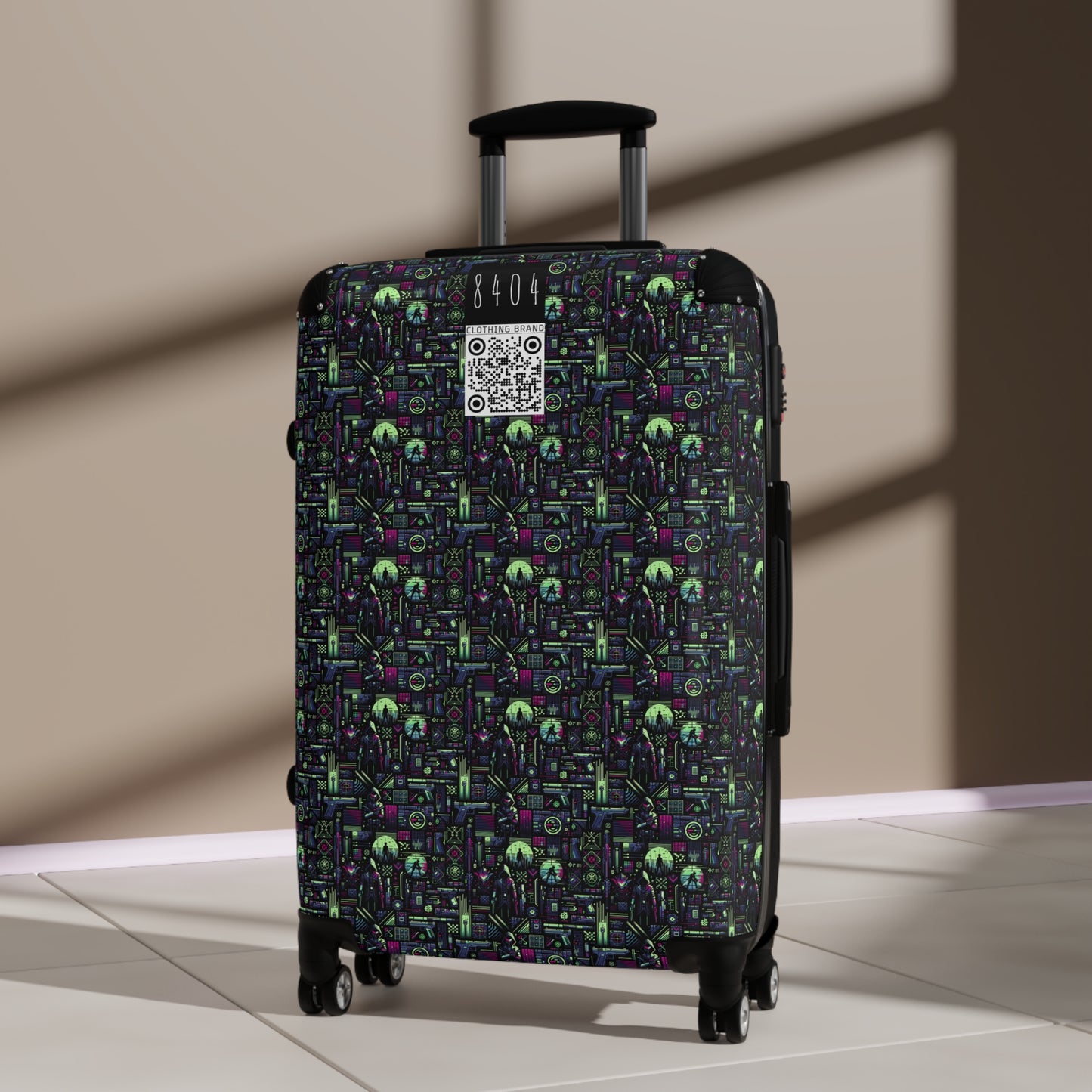 Tech Noir Futuristic Cyberpunk Suitcase - 8404 Design-63