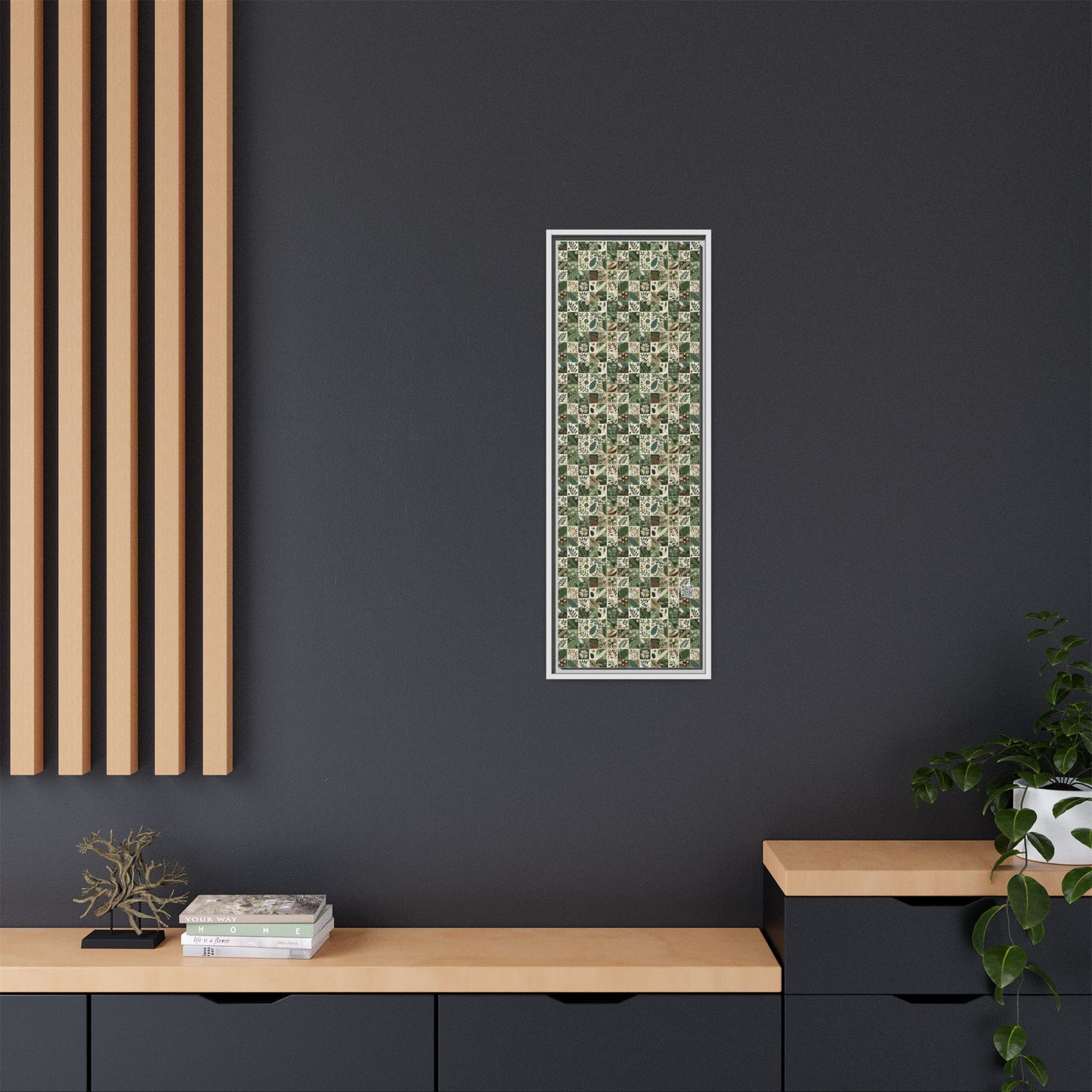 Streetwear Sustainability Environmentally Conscious Streetwear with a Natural Aesthetic Matte Canvas, Framed (multi-color) - 8404 Design-57 B