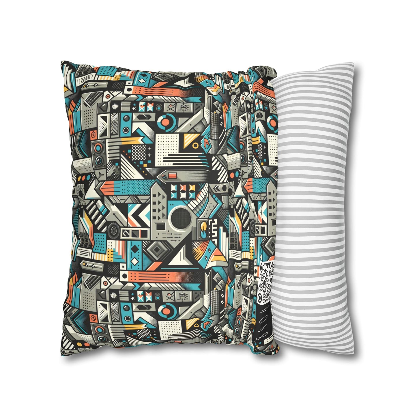 Digital Street Art Urban Street Style Faux Suede Square Pillowcase - 8404 Design-81