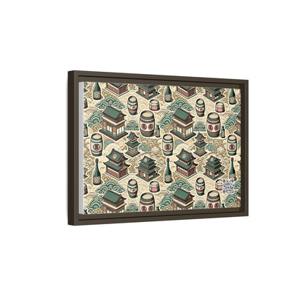 Cultural Artisanal Fusion Contemporary Cultural Elegance Matte Canvas, Framed (multi-Color) - 8404 Design-68 B