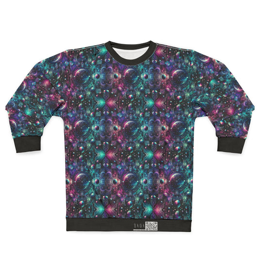 Galactic Hues Tech-Forward Cosmic Fusion Sweatshirt - 8404 Design-59