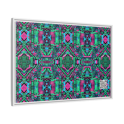Digital Glitch Vibes Tech-Inspired Streetwear Matte Canvas, Framed (multi-Color) - 8404 Design-71 A