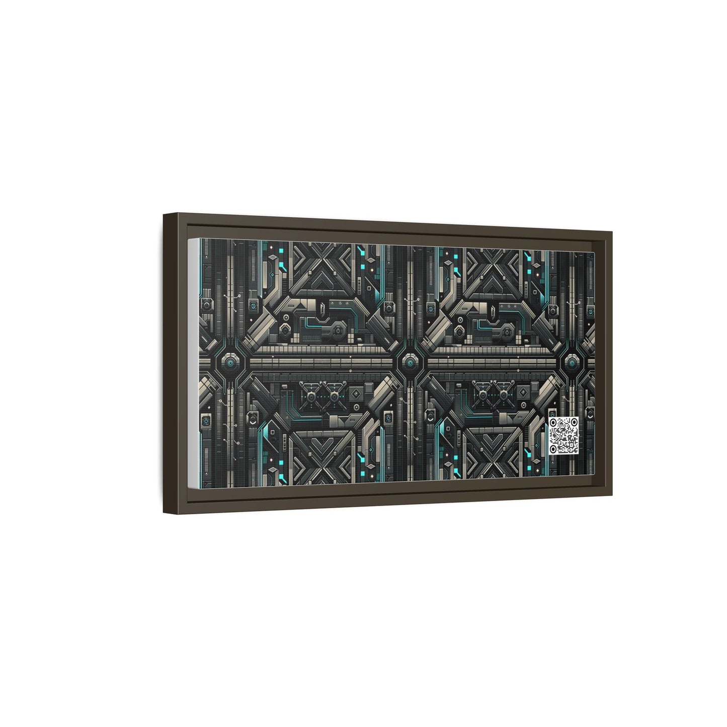 Tech Noir Futuristic Tech Aesthetic with a Dark Twist Matte Canvas, Framed (multi-color) - 8404 Design-59 B