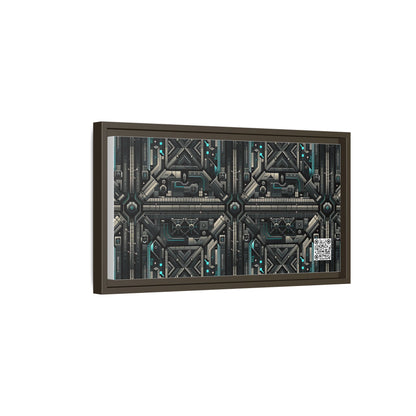 Tech Noir Futuristic Tech Aesthetic with a Dark Twist Matte Canvas, Framed (multi-color) - 8404 Design-59 B