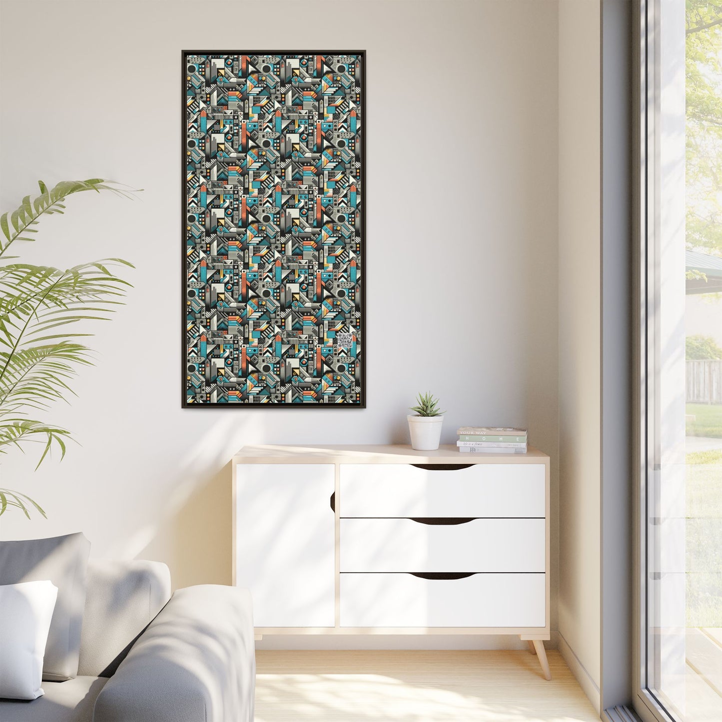 Digital Street Art Urban Street Style Matte Canvas, Framed (multi-color) - 8404 Design-81 B