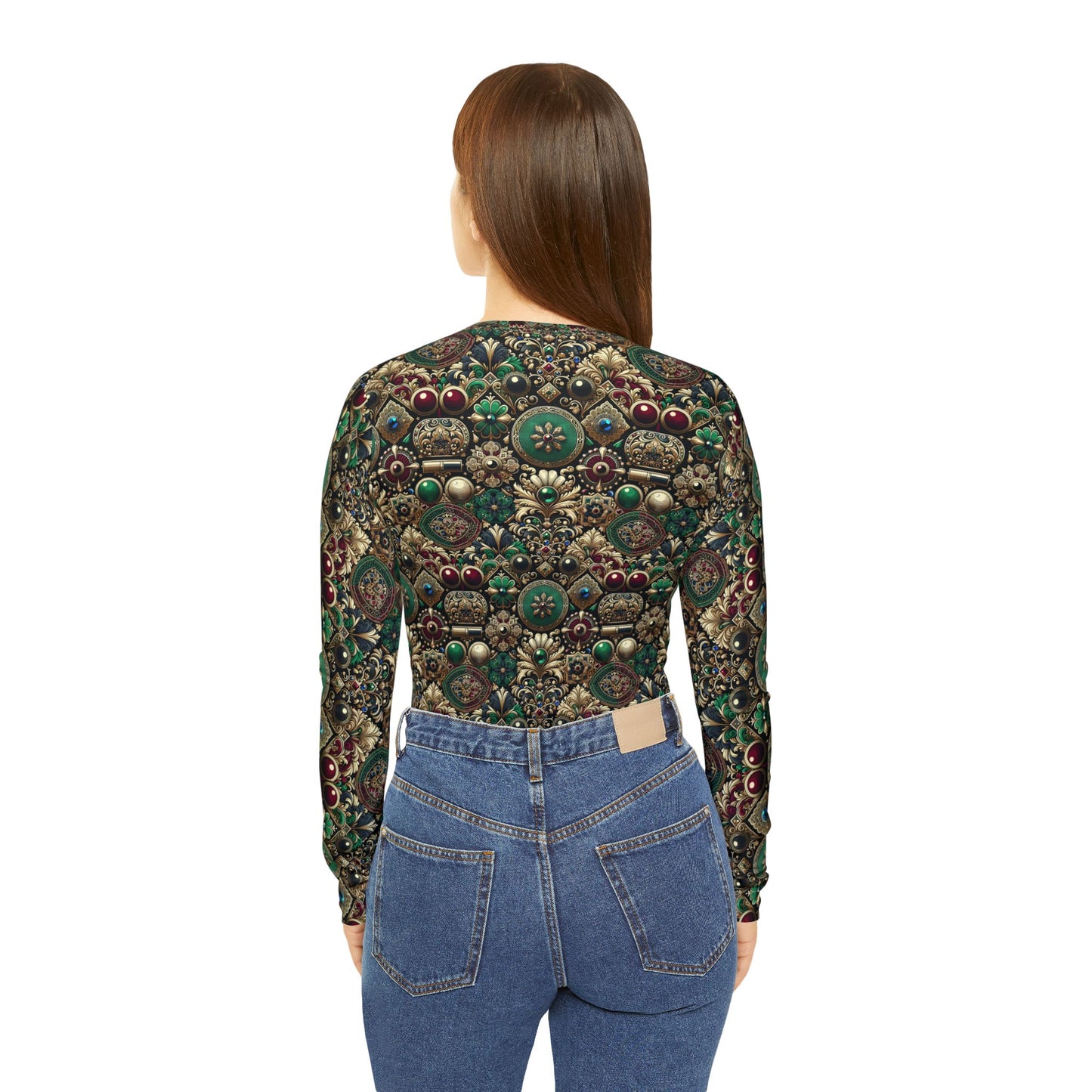 Neo-Dandyism Modern Dandy Streetwear Women's Long Sleeve V-Neck Shirt - 8404 Design-54