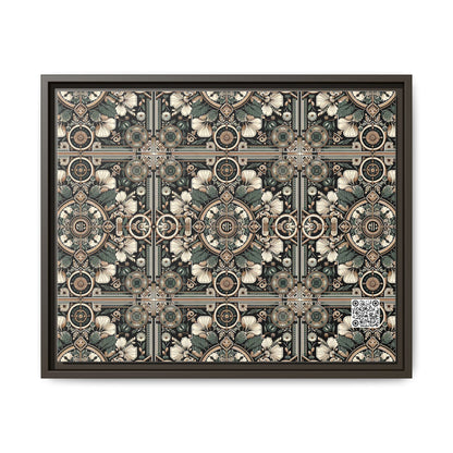 Cyber Garden Party Tech Garden Extravaganza Matte Canvas, Framed (multi-Color) - 8404 Design-66 A