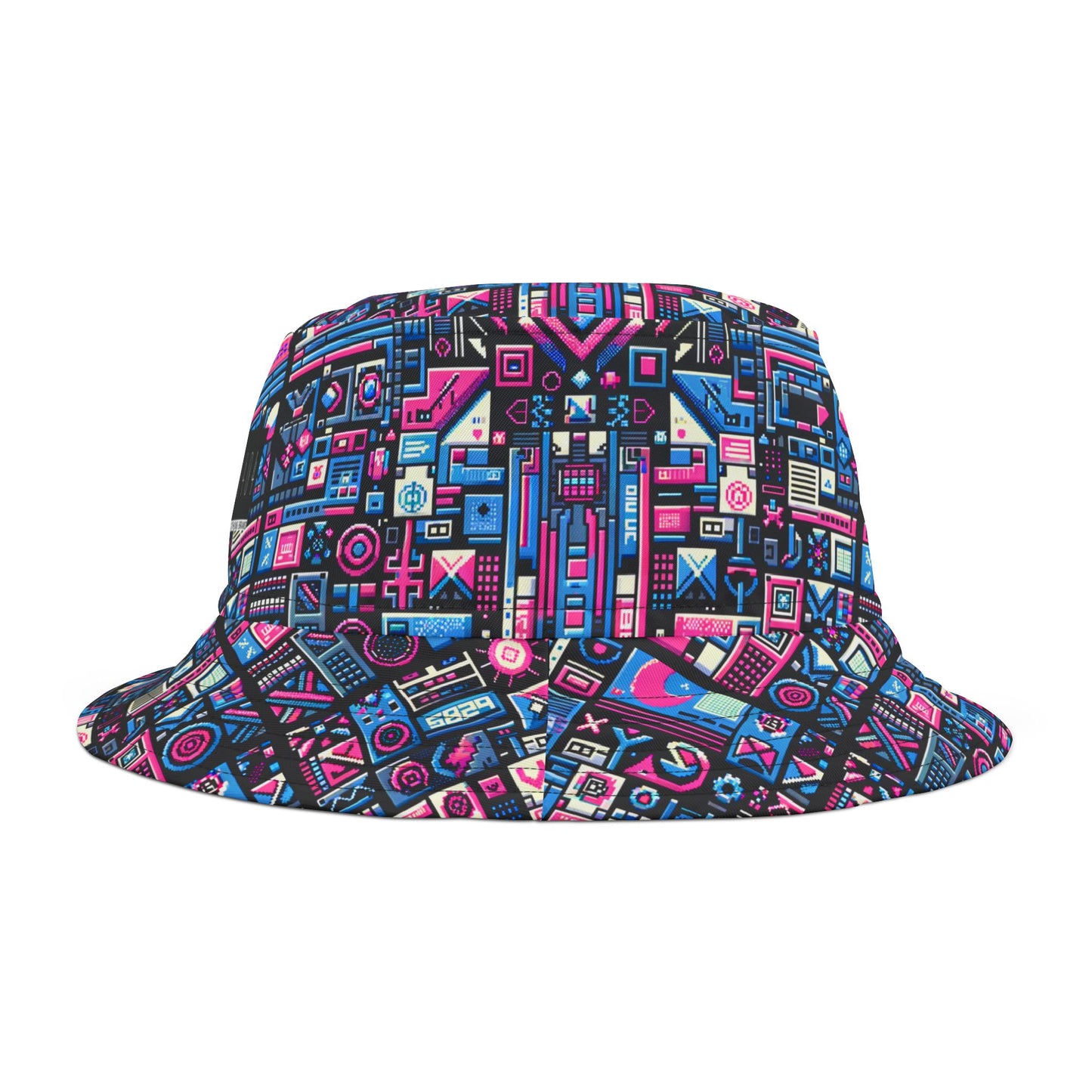 Digital Rebellion Youthful Streetwear with a Rebellious Digital Twist Bucket Hat - 8404 Design-65