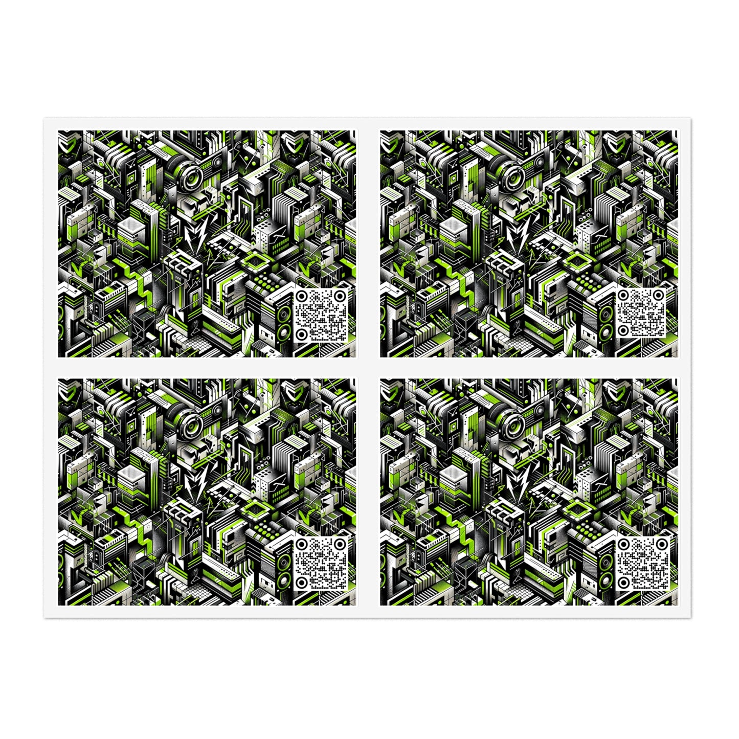 Graffiti Tech Fusion Bold Streetwear Fusion Sticker Sheets - 8404 Design-53