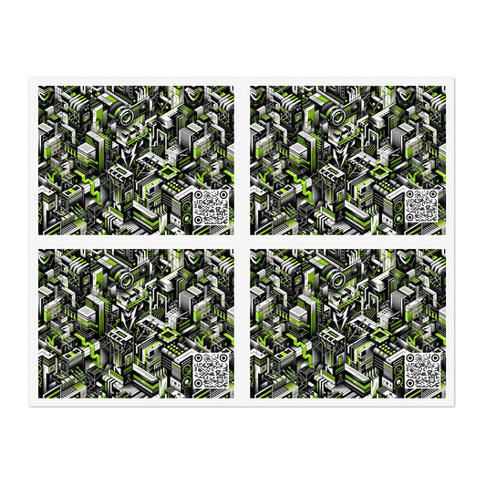 Graffiti Tech Fusion Bold Streetwear Fusion Sticker Sheets - 8404 Design-53