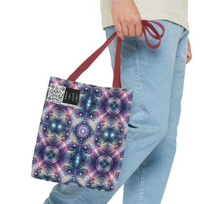 Iridescent Tech Fusion Tech-Forward Streetwear Tote Bag - 8404 Design-61