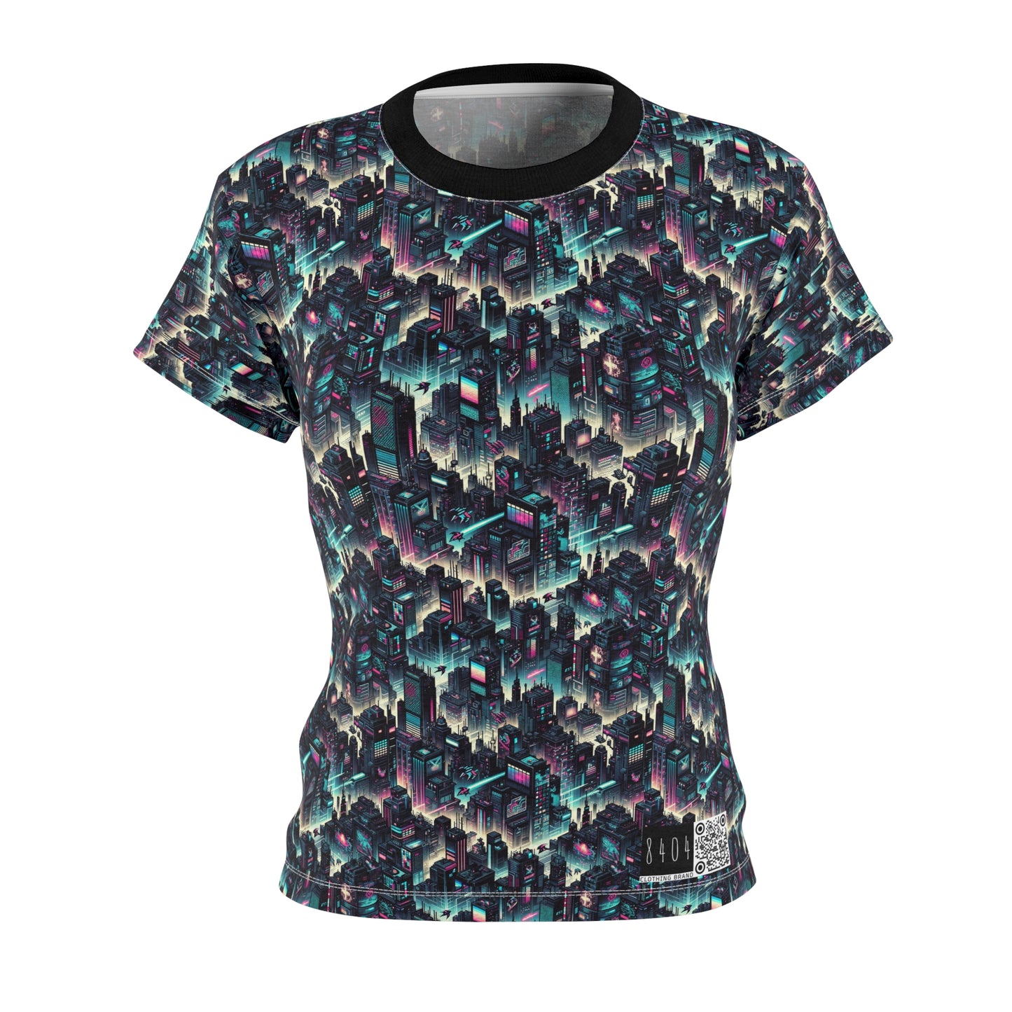 Digital Rebellion Tech-Inspired Streetwear Women's Cut & Sew Tee - 8404 Design-51