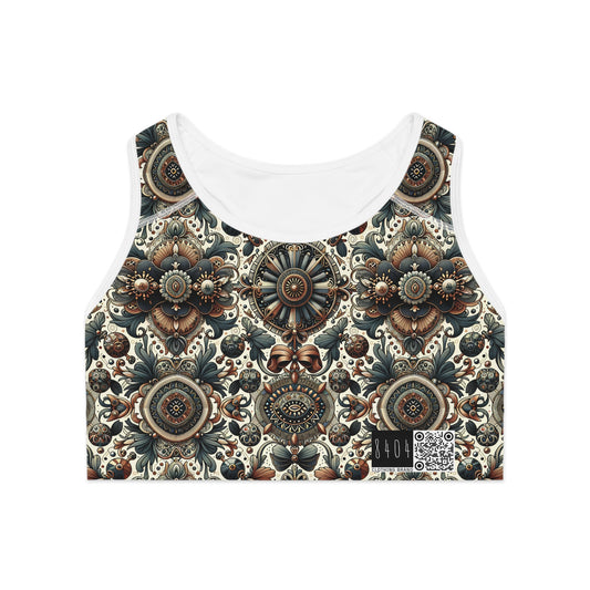Neo-Dandyism Modern Dandy Streetwear Sports Bra - 8404 Design-51