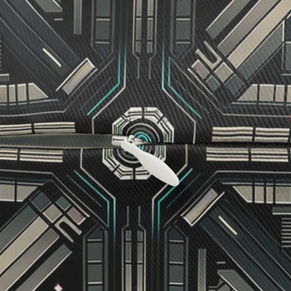 Tech Noir Futuristic Tech Aesthetic with a Dark Twist Spun Polyester Lumbar Pillow - 8404 Design-59 B