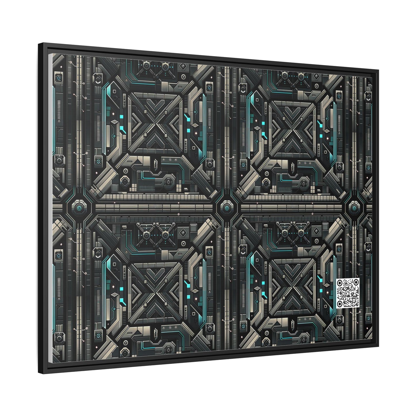 Tech Noir Futuristic Tech Aesthetic with a Dark Twist Matte Canvas, Framed (multi-color) - 8404 Design-59 A