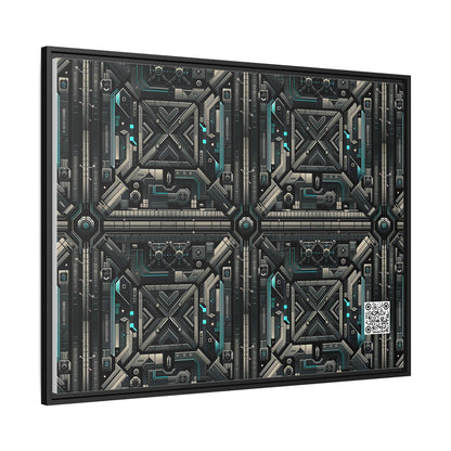 Tech Noir Futuristic Tech Aesthetic with a Dark Twist Matte Canvas, Framed (multi-color) - 8404 Design-59 A