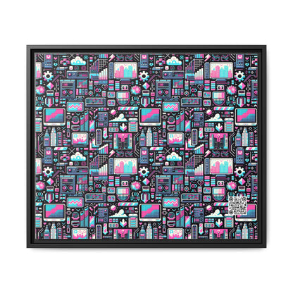 Digital Rebellion Youthful Streetwear with a Rebellious Digital Twist Matte Canvas, Framed (multi-color) - 8404 Design-71 B