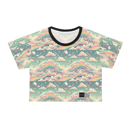 Digital Dreamland Whimsical and Nostalgic Streetwear With a Digital Twist Crop Tee - 8404 Design-65