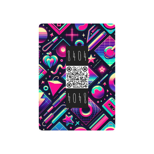 Neon Retro Revival Retro Futurism Poker Playing Cards - 8404 Design-61 B