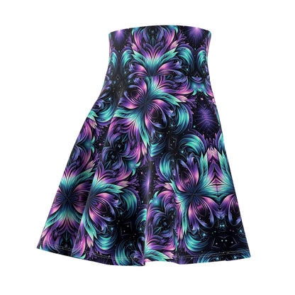 Iridescent Dream Futuristic Tech Women's Skater Skirt - 8404 Design-60