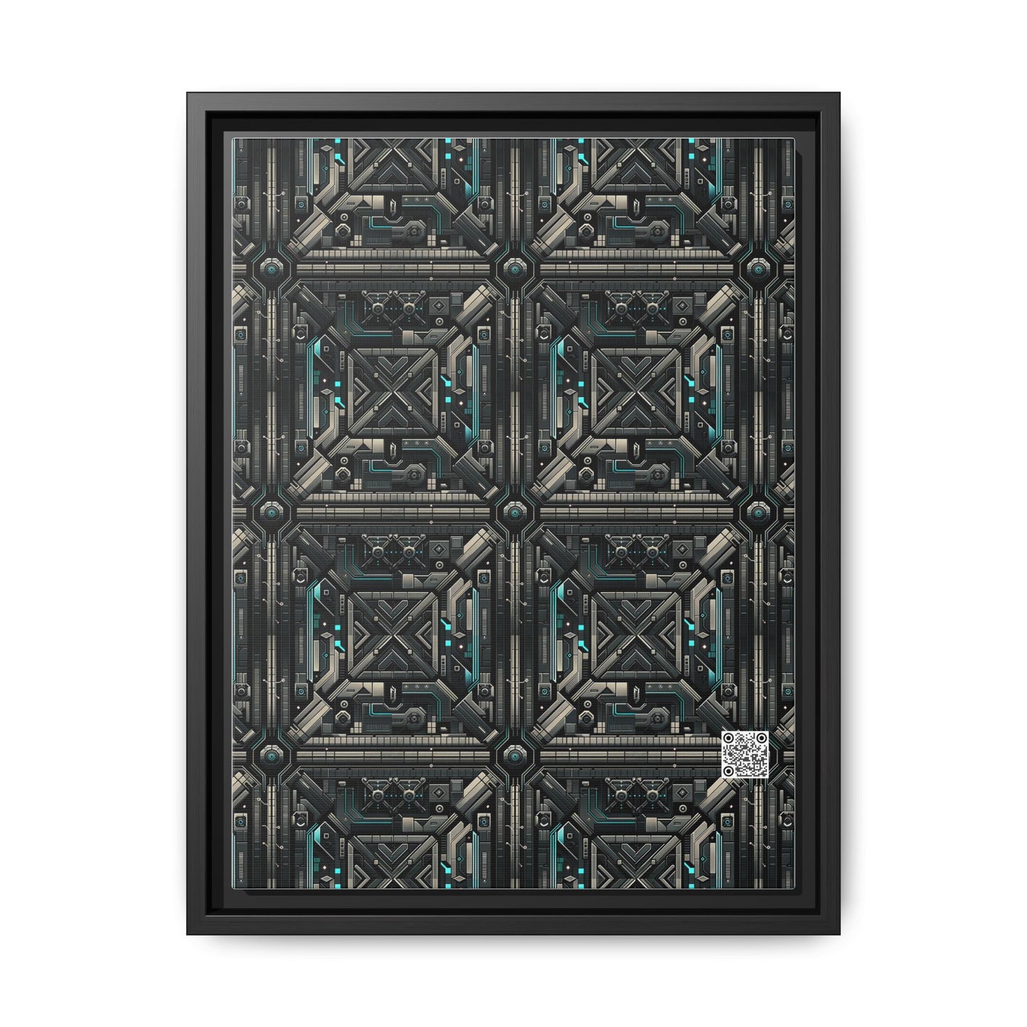 Tech Noir Futuristic Tech Aesthetic with a Dark Twist Matte Canvas, Framed (multi-color) - 8404 Design-59 A
