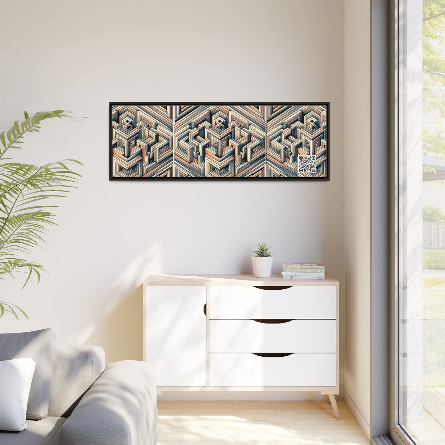 Tech Illusion Graphics Futuristic Artistry Matte Canvas, Framed (multi-color) - 8404 Design-52 B