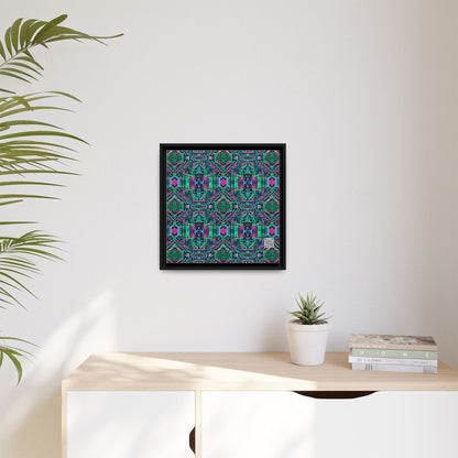 Digital Glitch Vibes Tech-Inspired Streetwear Matte Canvas, Framed (multi-Color) - 8404 Design-71 B