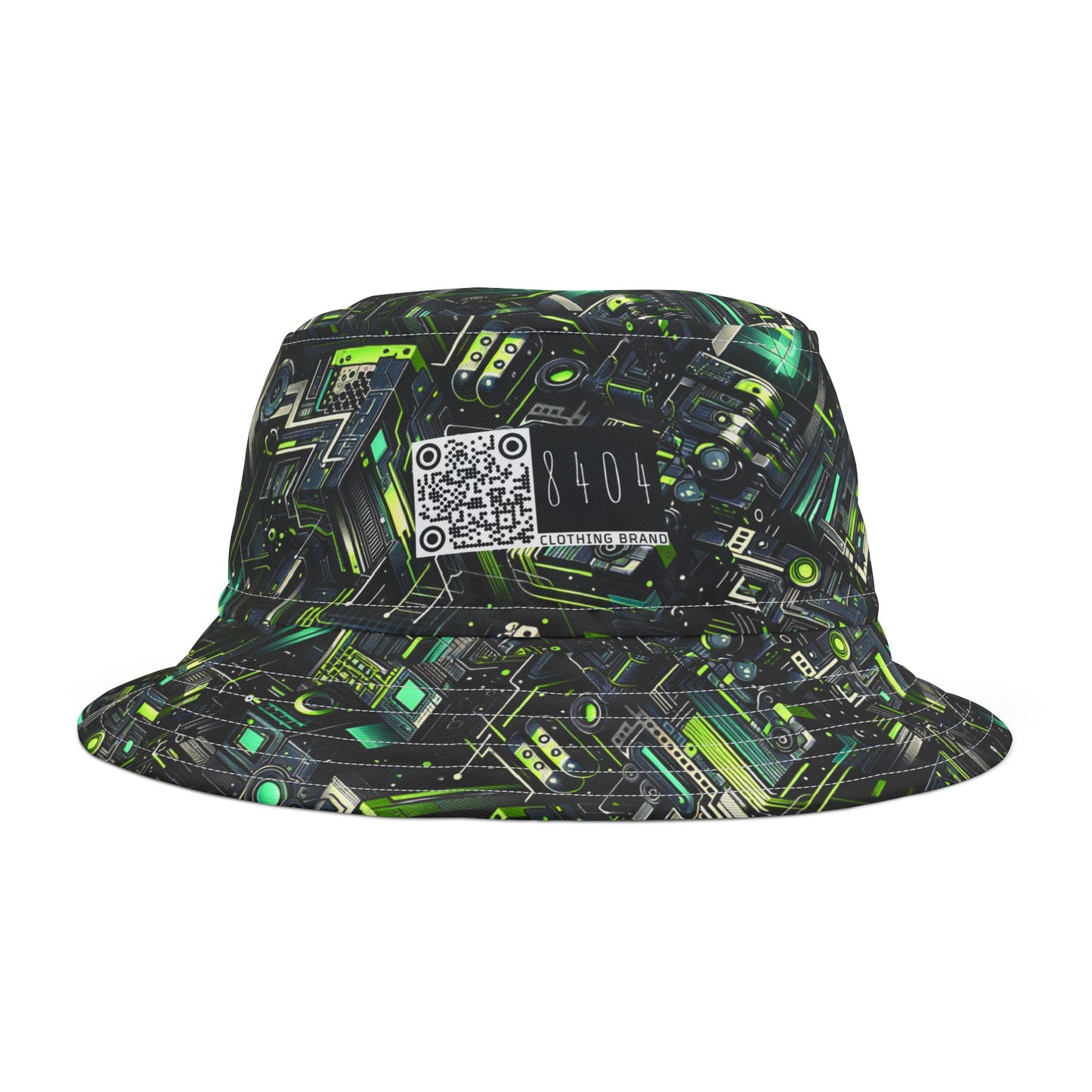 Tech-Infused Graphics Tech-Forward Streetwear Bucket Hat - 8404 Design-47