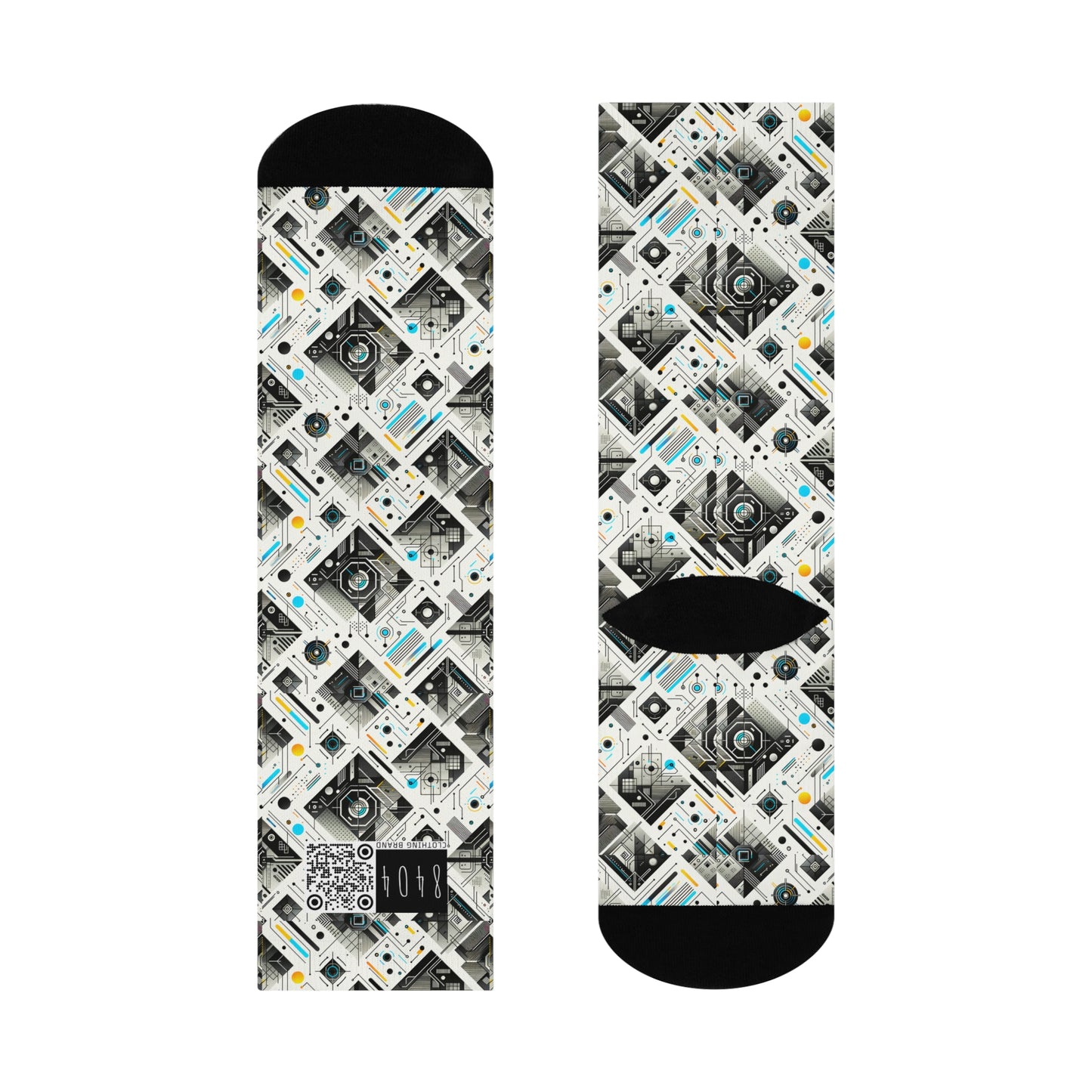 Tech Minimalism Minimalist Tech Cushioned Crew Socks - 8404 Design-47