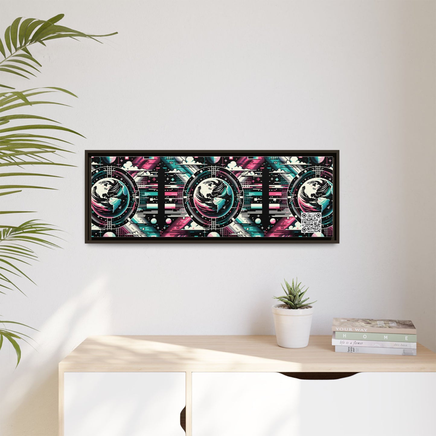 Digital Artistry Digital-native Streetwear Matte Canvas, Framed (multi-color) - 8404 Design-62 B