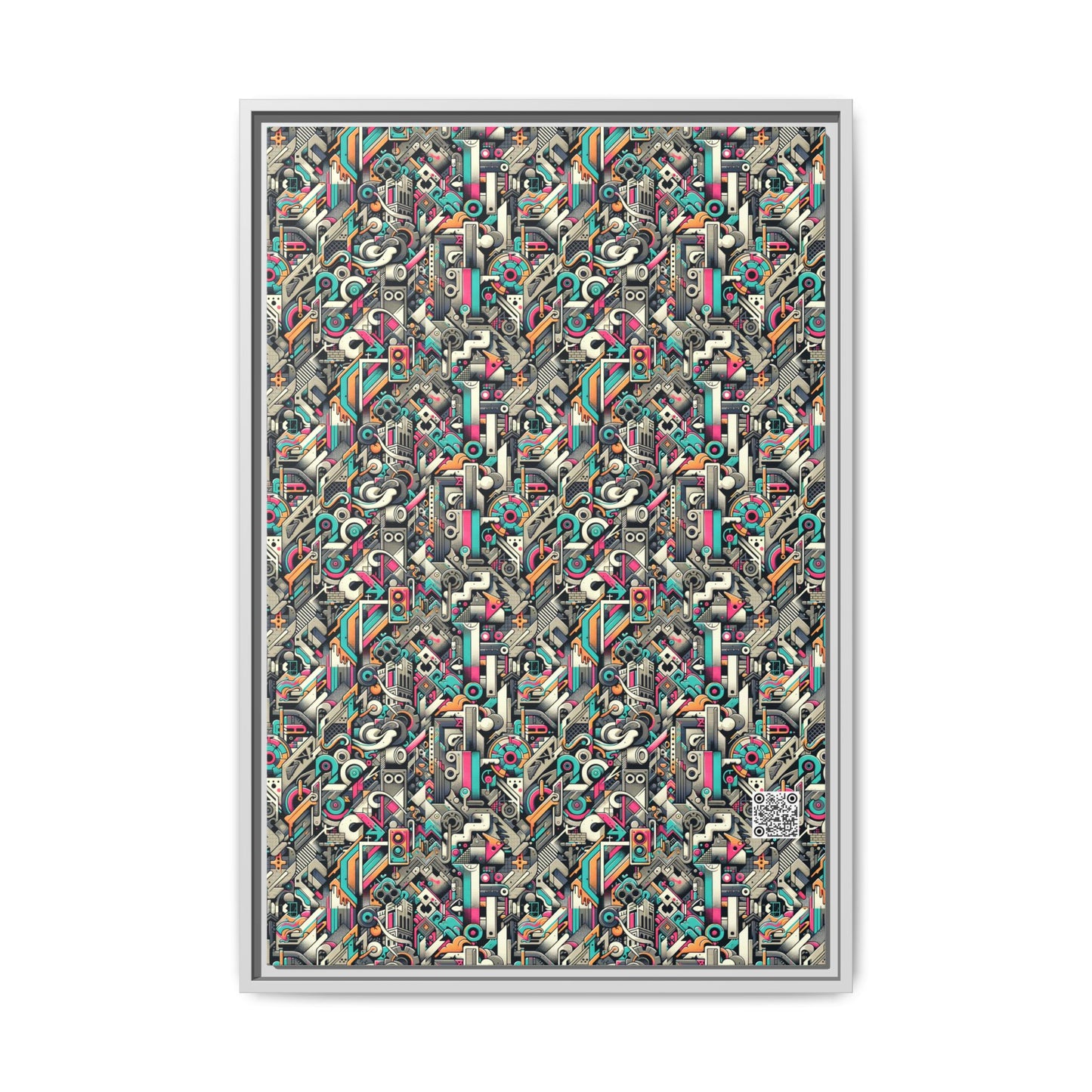 Digital Street Art Urban Street Style Matte Canvas, Framed (multi-color) - 8404 Design-74 A